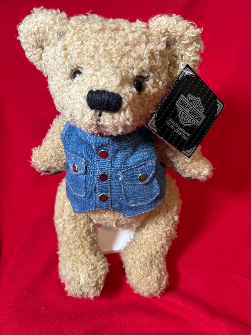 Vintage Harley Davidson 15" Plush Sissy Biker Teddy Bear Toy Cavanagh 1997